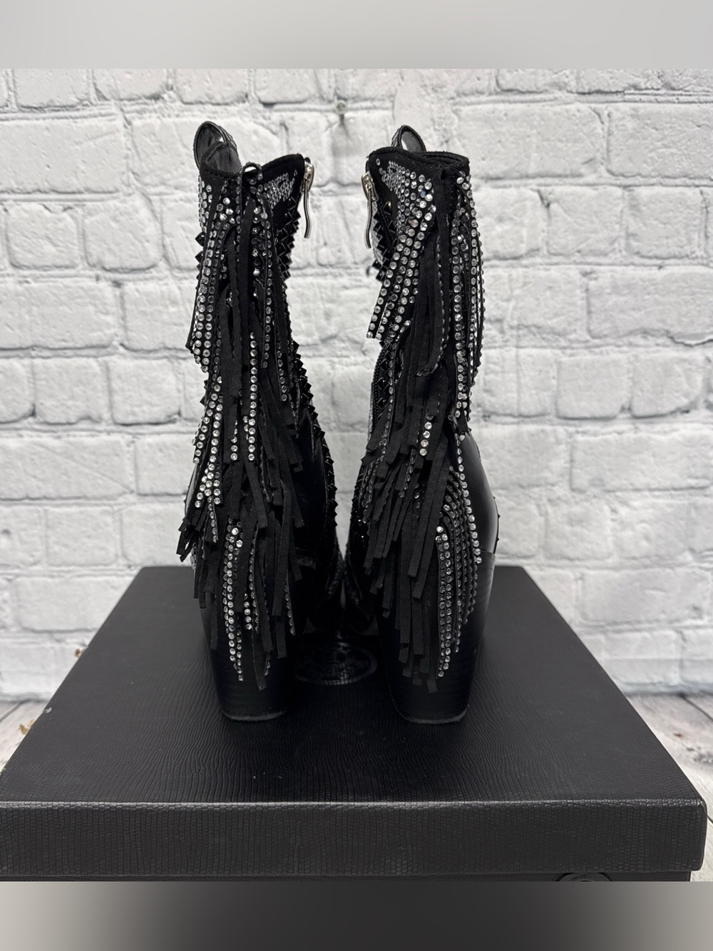 Becknad Rhinestone Cowboy Booties - Picture 7 of 9